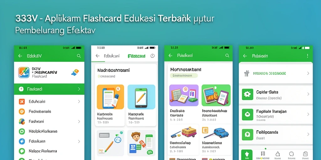 Tampilan antarmuka aplikasi 333V yang sederhana dan menarik.