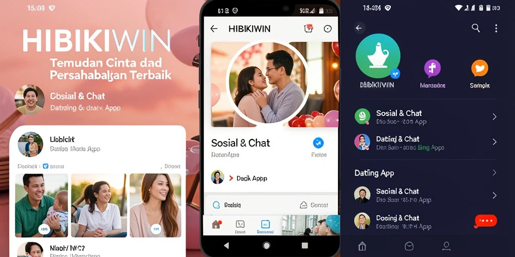 Tampilan antarmuka HIBIKIWIN yang menarik dan user-friendly.