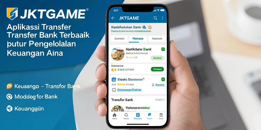 Tampilan antarmuka JKTGAME yang sederhana dan intuitif untuk transfer bank.