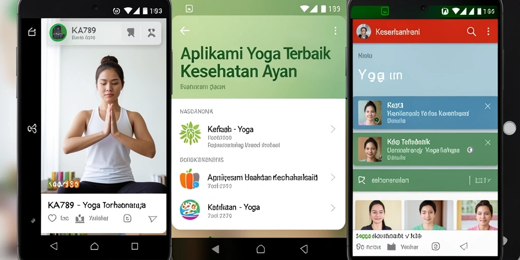 Tampilan antarmuka KA789 yang intuitif untuk latihan yoga.