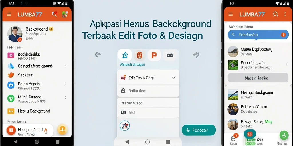 Tampilan antarmuka LUMBA77 yang sederhana saat menghapus background.