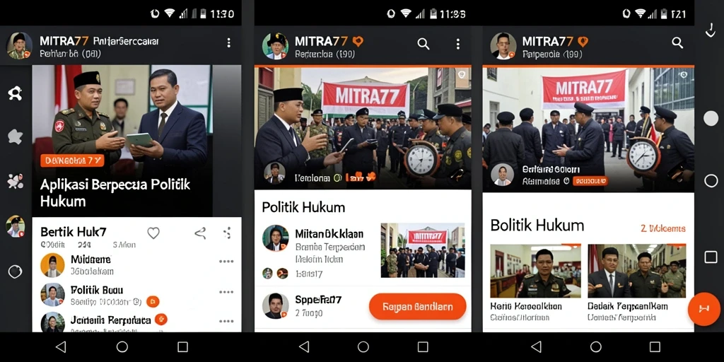Tampilan antarmuka aplikasi MITRA77 yang menarik dan informatif.