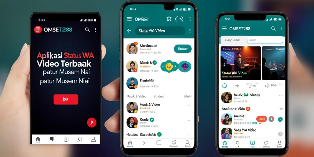 Screenshot OMSET288 yang menunjukkan fitur status video yang menarik.