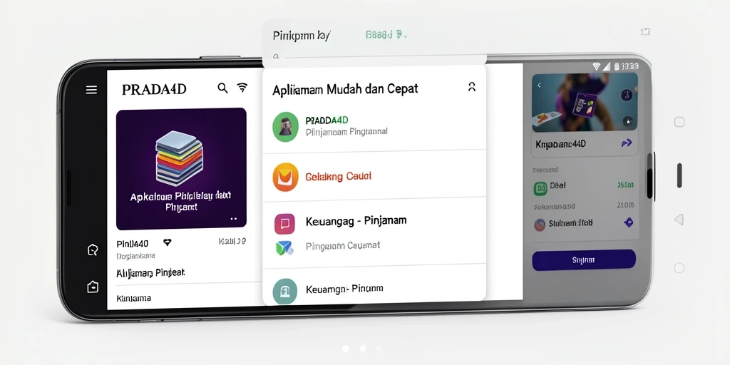 Tampilan antarmuka PRADA4D yang intuitif untuk pengajuan pinjaman.