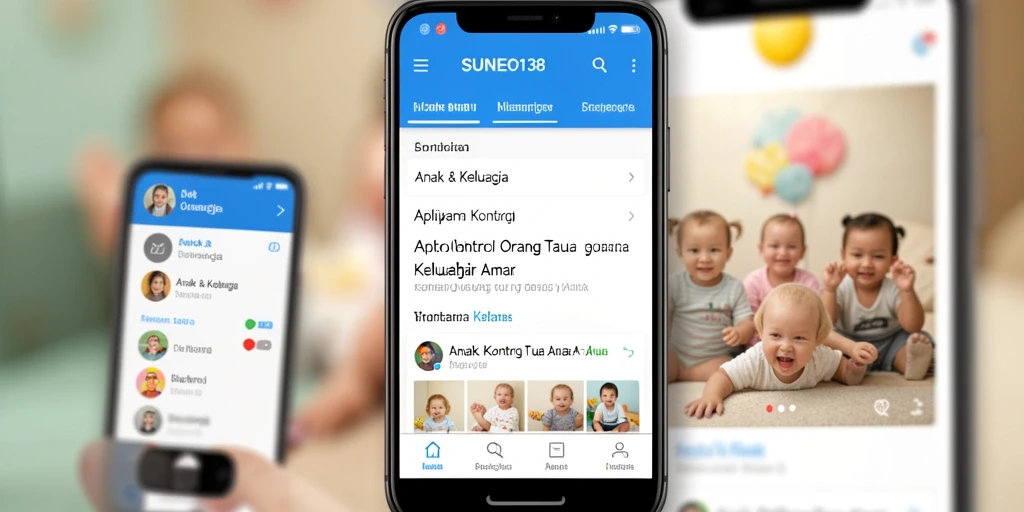 Tampilan antarmuka aplikasi SUNEO138 dengan fitur kontrol orang tua yang intuitif.