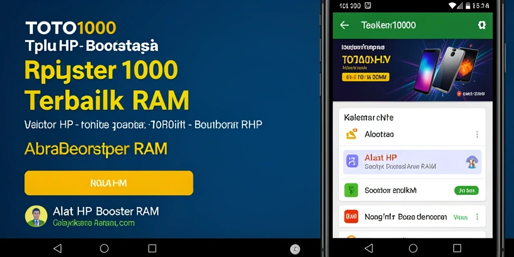 Antarmuka TOTO1000 dengan fitur pembersihan RAM yang efisien.