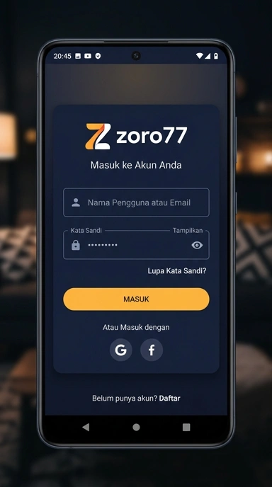 Masuk Akun zoro77 untuk Pengguna Android